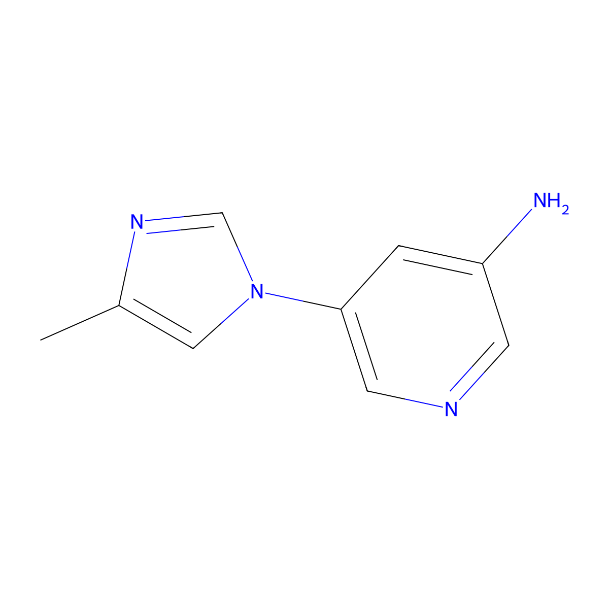 3-Amino-5-(4-methylimidazol-1-YL)pyridine molecular structure, CAS 1314353-73-5