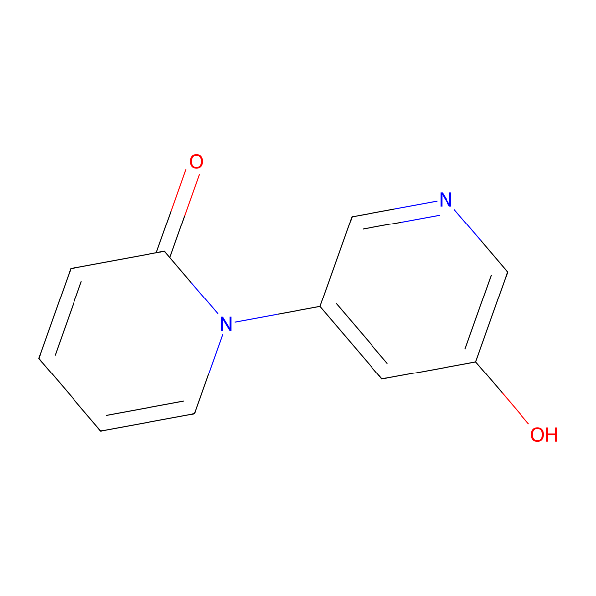 3-Hydroxy-5-(1H-pyridin-2-one)pyridine molecular structure, CAS 1314353-74-6
