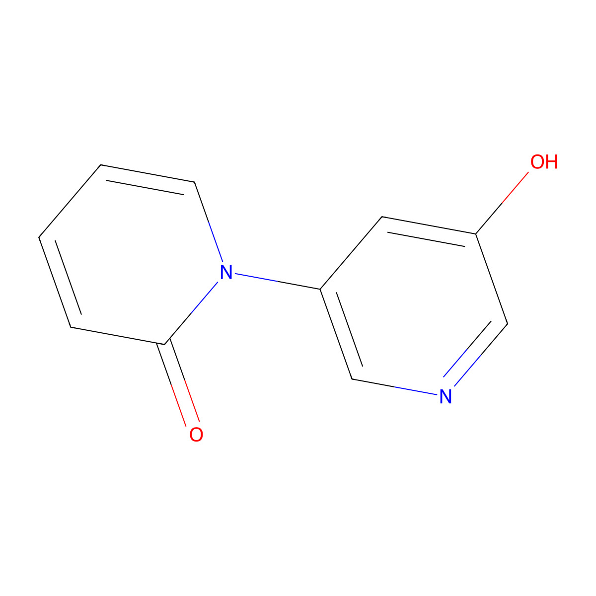 3-Hydroxy-5-(1H-pyridin-2-one)pyridine molecular structure, CAS 1314353-74-6