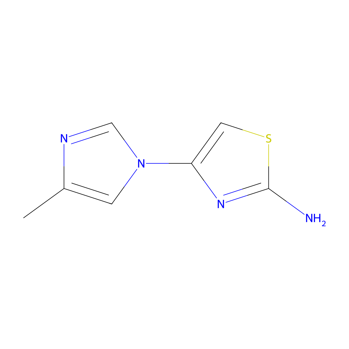 2-Amino-4-(4-methylimidazol-1-yl)thiazole molecular structure, CAS 1314353-77-9