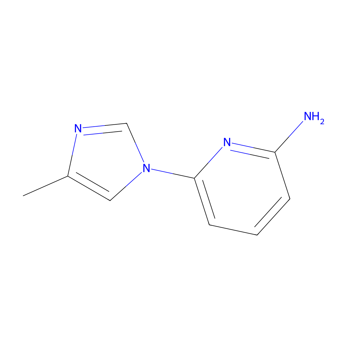 2-Amino-6-(4-methylimidazol-1-YL)pyridine molecular structure, CAS 1314353-80-4