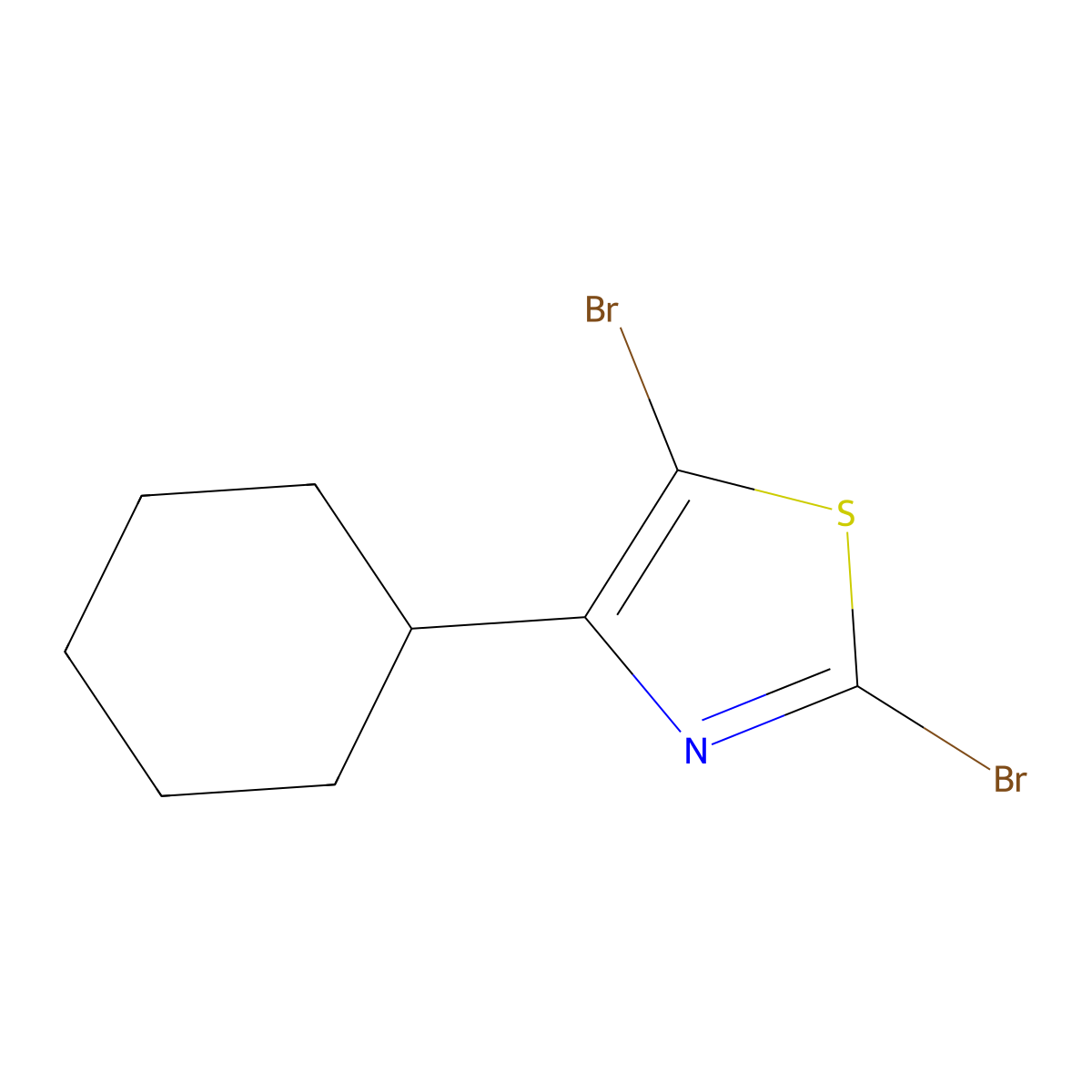 2,5-Dibromo-4-(cyclohexyl)thiazole molecular structure, CAS 1314353-83-7