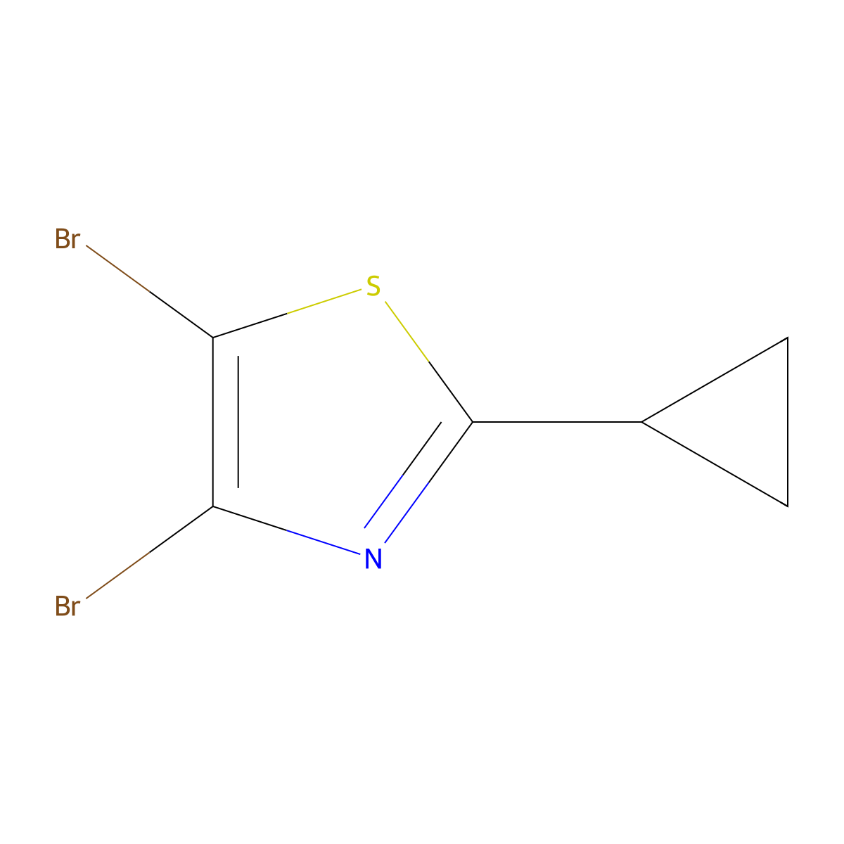4,5-Dibromo-2-(cyclopropyl)thiazole molecular structure, CAS 1314353-85-9