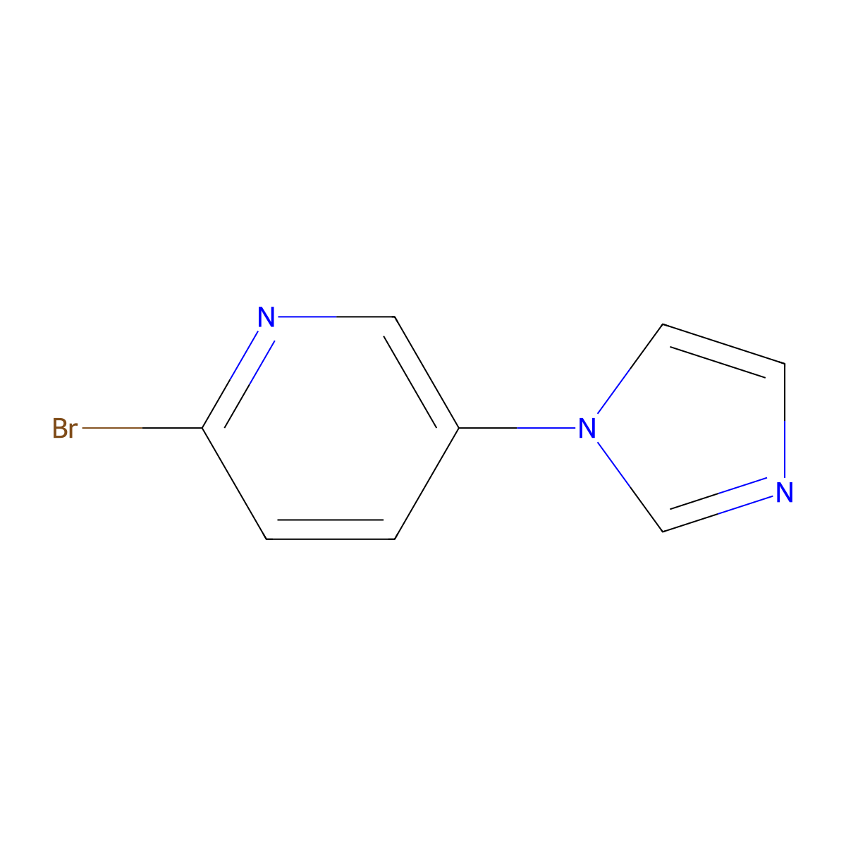 2-Bromo-5-(imidazol-1-YL)pyridine molecular structure, CAS 1314353-86-0