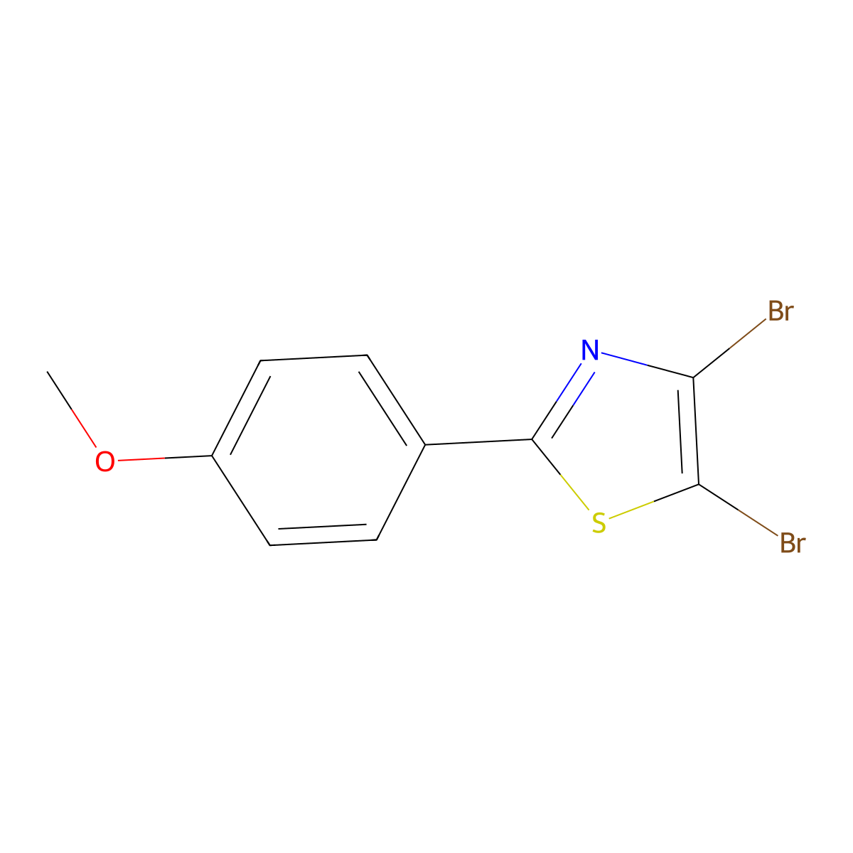 4,5-Dibromo-2-(4-methoxyphenyl)thiazole molecular structure, CAS 1314353-87-1