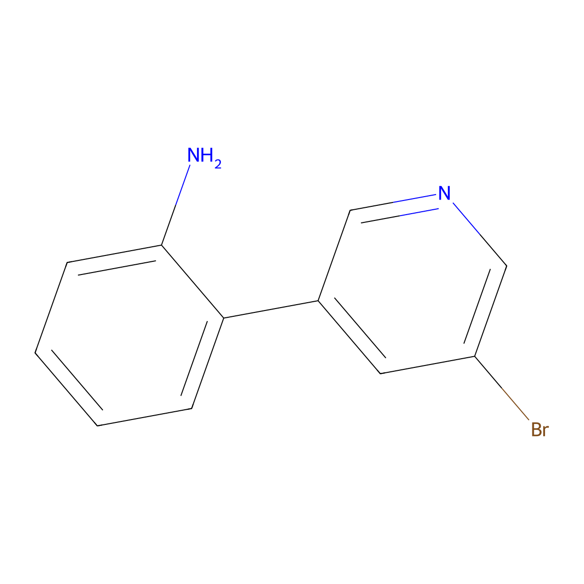 2-(5-Bromopyridin-3-yl)aniline molecular structure, CAS 1314353-91-7