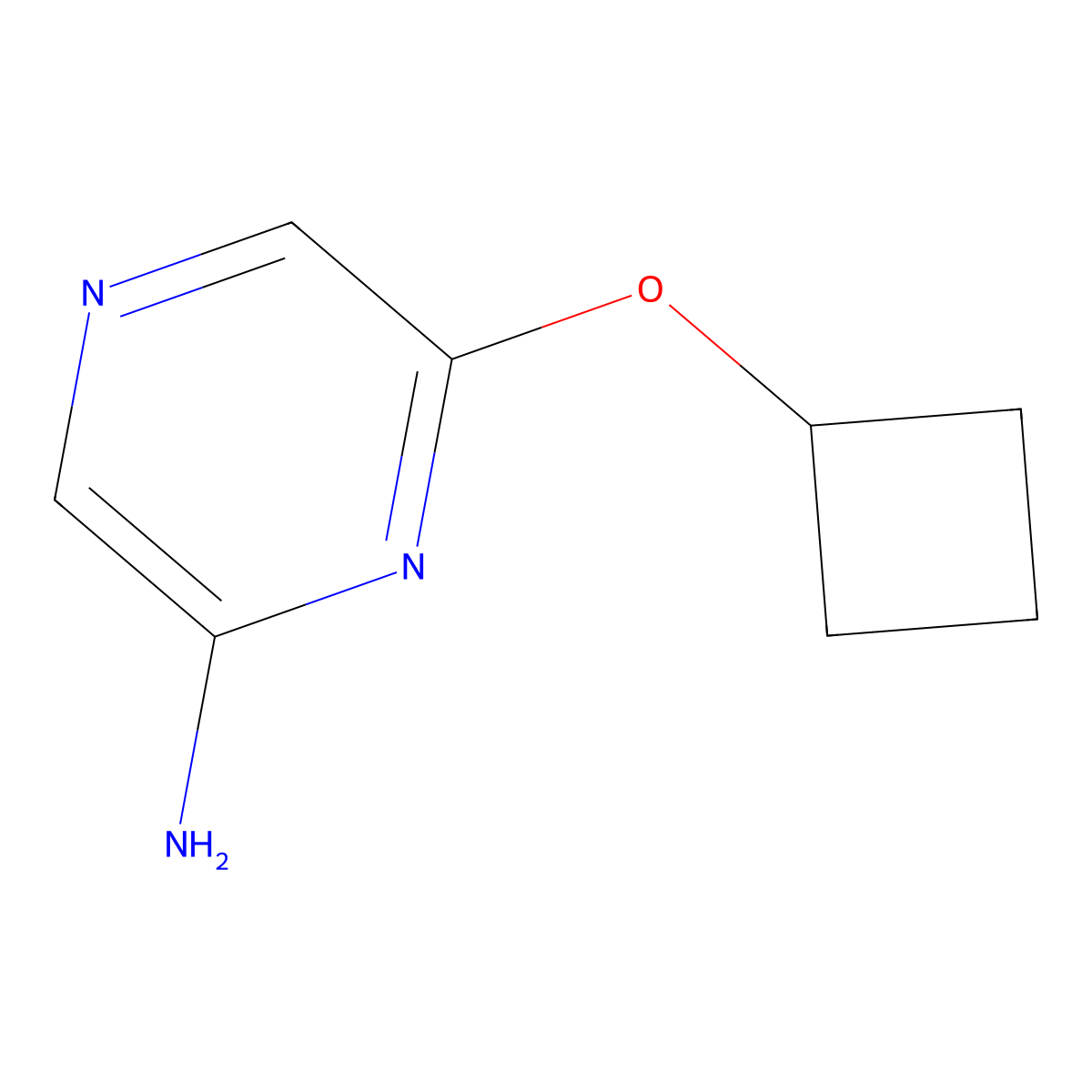 2-Amino-6-cyclobutoxypyrazine molecular structure, CAS 1314353-92-8