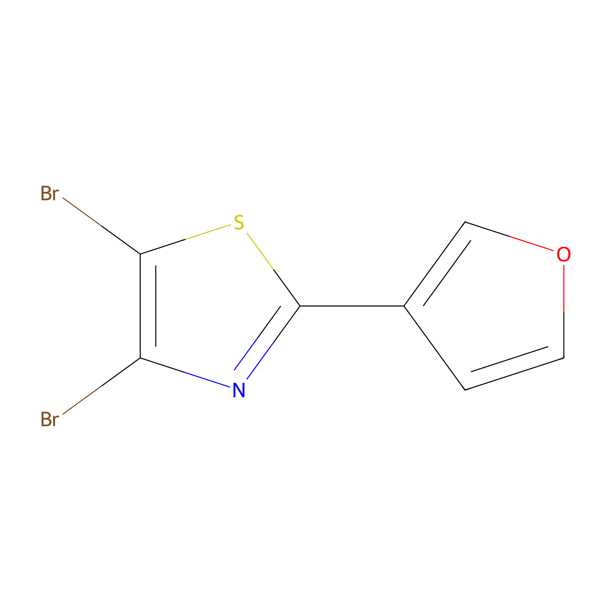 4,5-Dibromo-2-(3-furyl)thiazole molecular structure, CAS 1314353-93-9