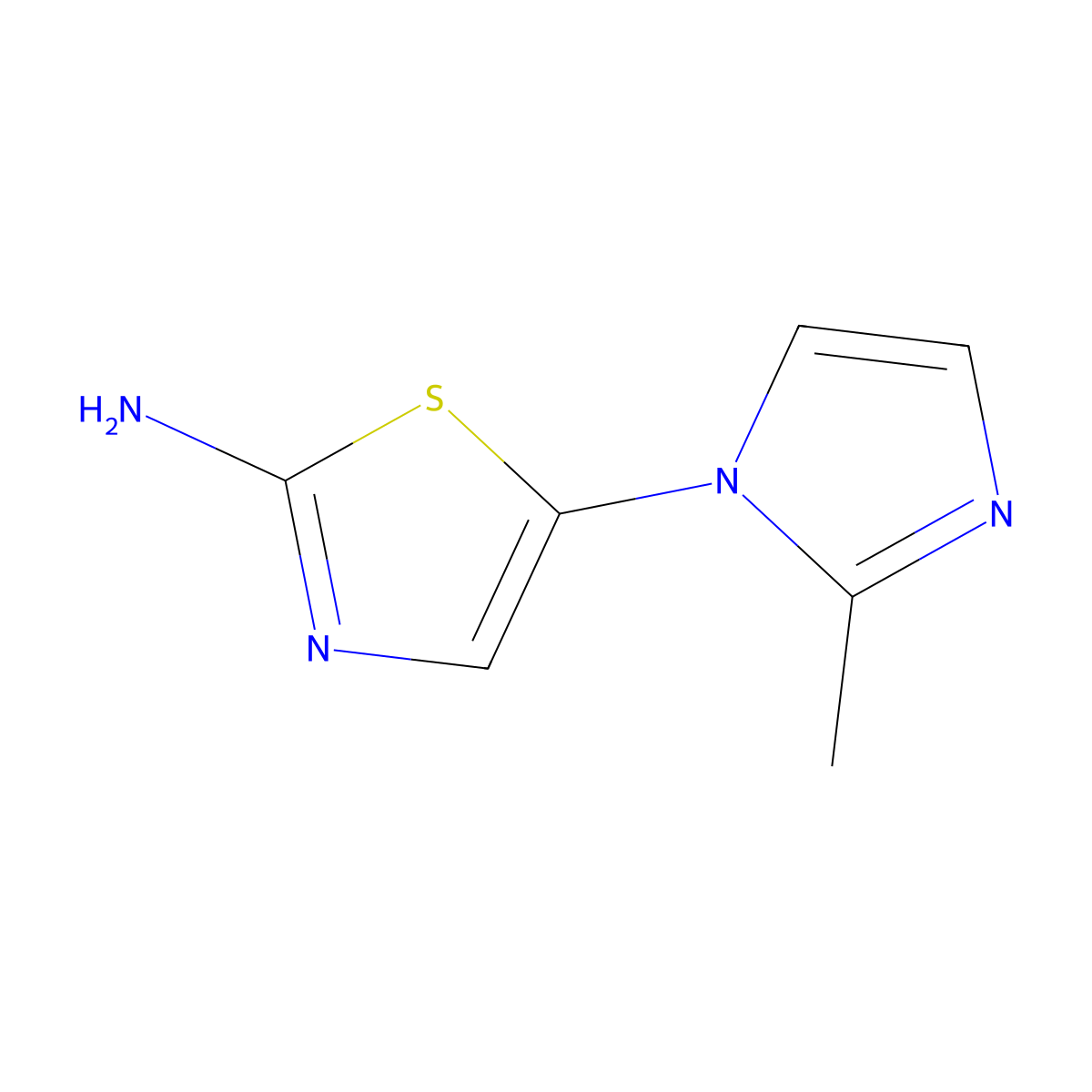 2-Amino-5-(2-methylimidazol-1-yl)thiazole molecular structure, CAS 1314353-98-4