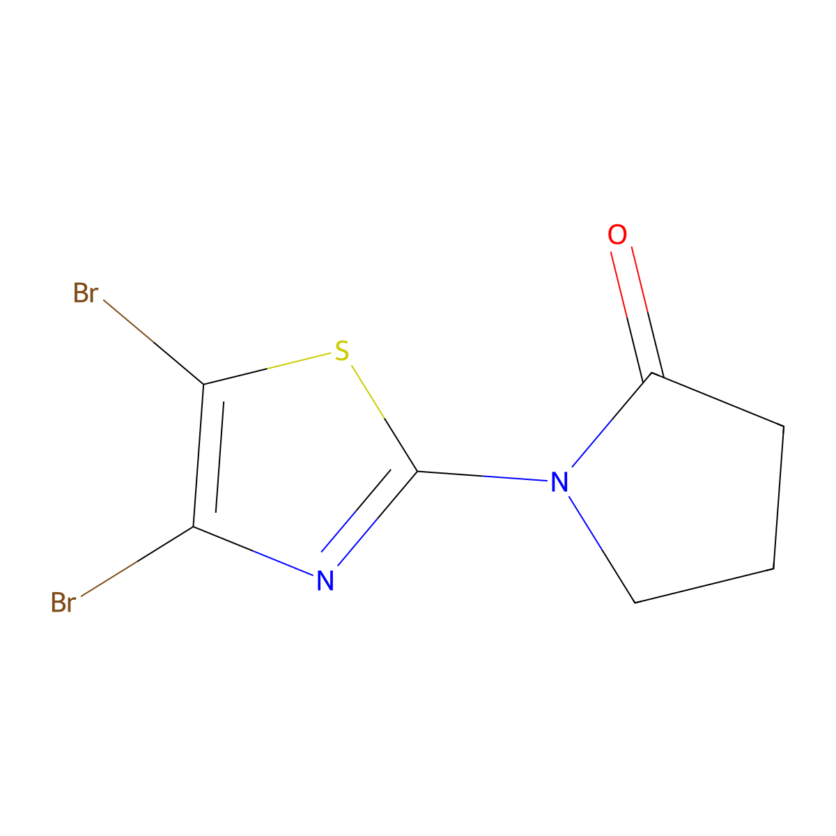 4,5-Dibromo-2-(pyrrolidinon-1-yl)thiazole molecular structure, CAS 1314353-99-5
