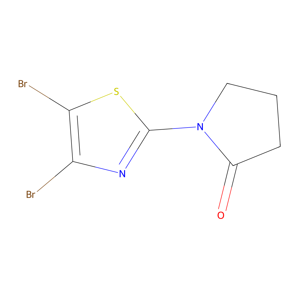 4,5-Dibromo-2-(pyrrolidinon-1-yl)thiazole molecular structure, CAS 1314353-99-5