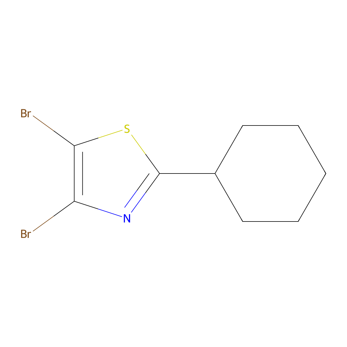 4,5-Dibromo-2-(cyclohexyl)thiazole molecular structure, CAS 1314354-03-4