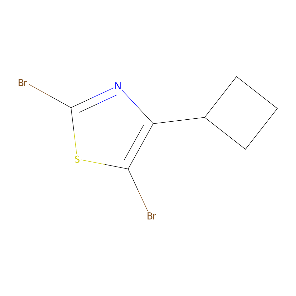 2,5-Dibromo-4-cyclobutyl-1,3-thiazole molecular structure, CAS 1314354-06-7