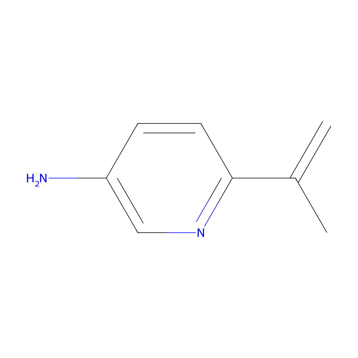 3-Amino-6-(iso-propenyl)pyridine molecular structure, CAS 1314354-14-7