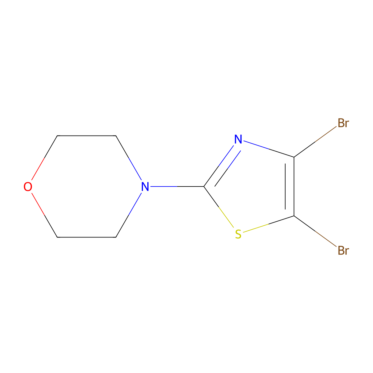 4,5-Dibromo-2-(morpholino)thiazole molecular structure, CAS 1314354-17-0