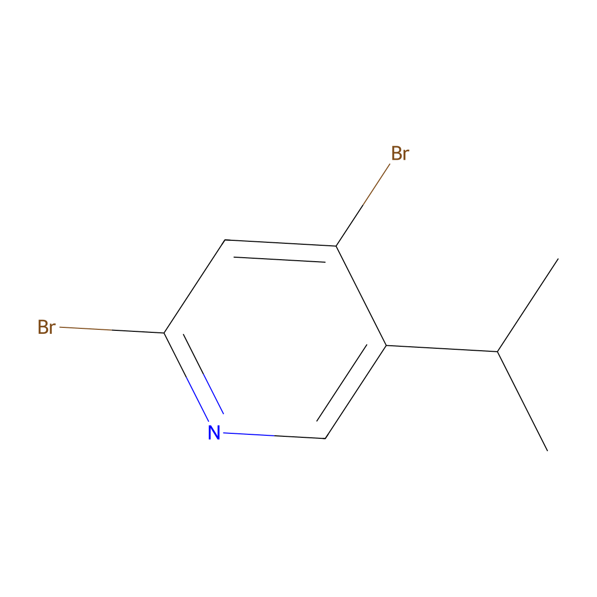 2,4-Dibromo-5-(iso-propyl)pyridine molecular structure, CAS 1314354-32-9