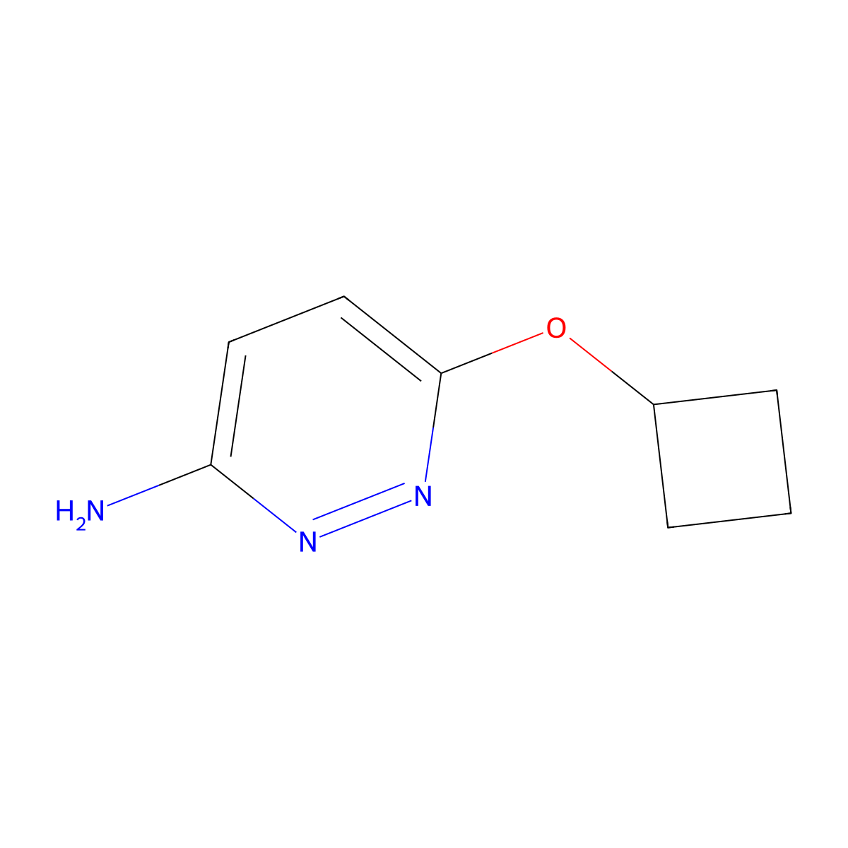 3-Amino-6-(cyclobutoxy)pyridazine molecular structure, CAS 1314354-34-1