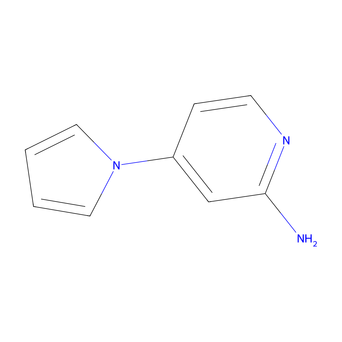 4-(1H-pyrrol-1-yl)pyridin-2-amine molecular structure, CAS 1314354-37-4