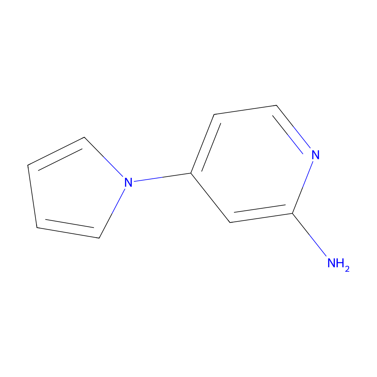 4-(1H-pyrrol-1-yl)pyridin-2-amine molecular structure, CAS 1314354-37-4