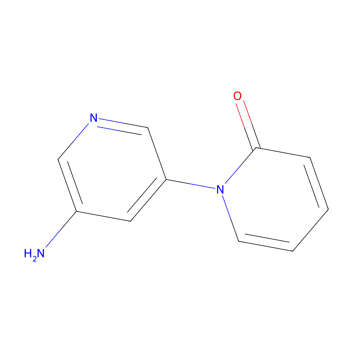 3-Amino-5-(1H-pyridin-2-one)pyridine molecular structure, CAS 1314354-38-5