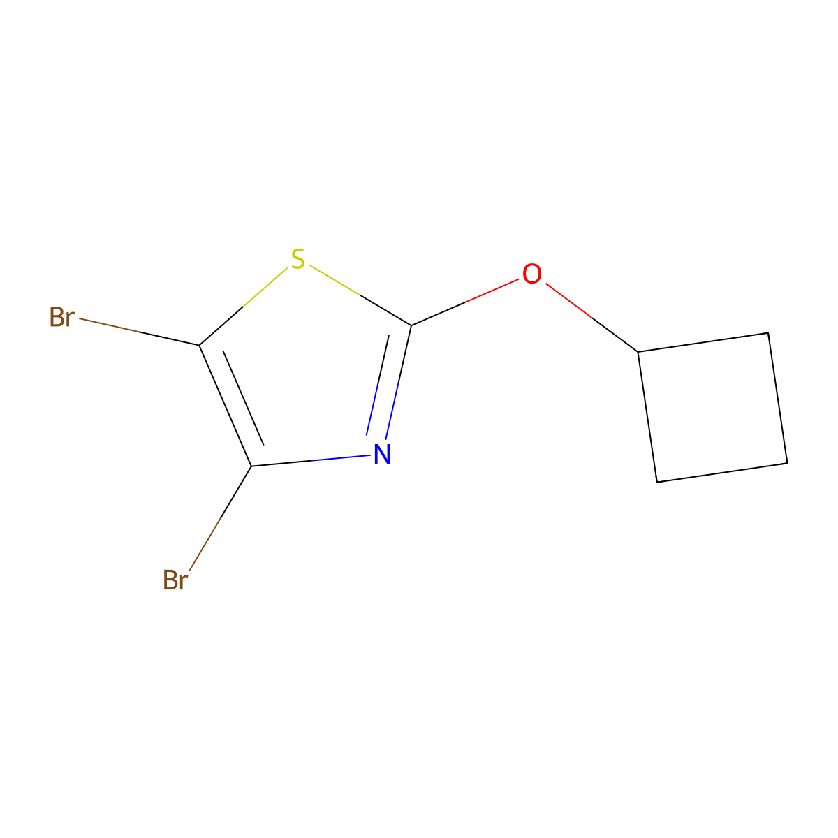 4,5-Dibromo-2-(cyclobutoxy)thiazole molecular structure, CAS 1314354-42-1