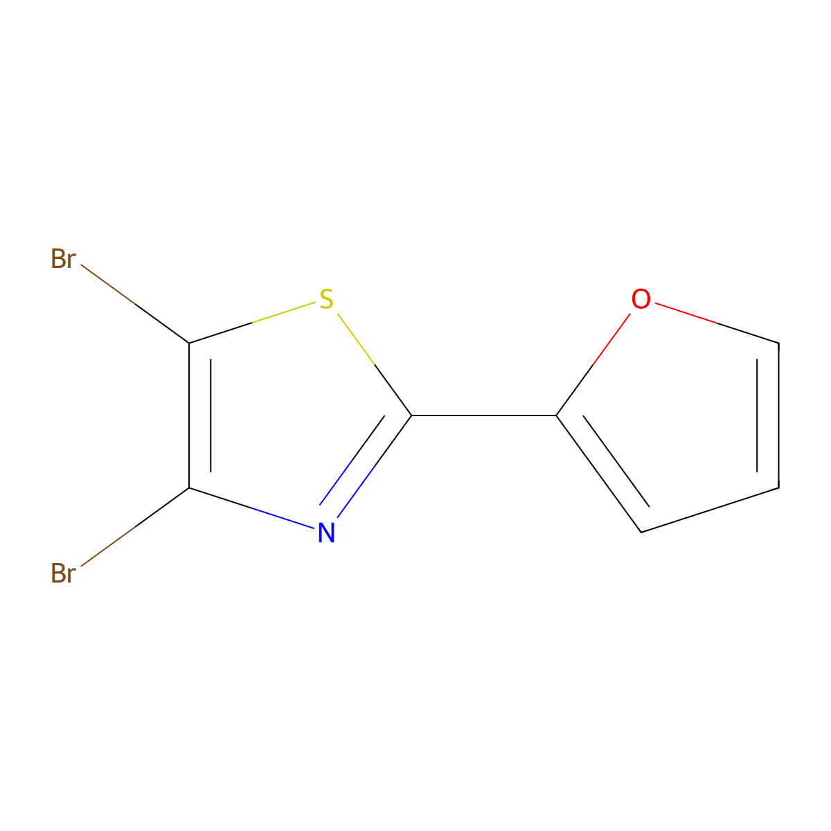 4,5-Dibromo-2-(2-furyl)thiazole molecular structure, CAS 1314354-44-3
