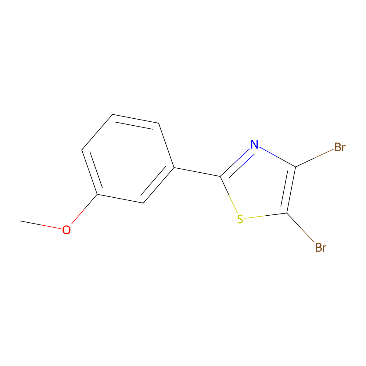 4,5-Dibromo-2-(3-methoxyphenyl)thiazole molecular structure, CAS 1314354-45-4