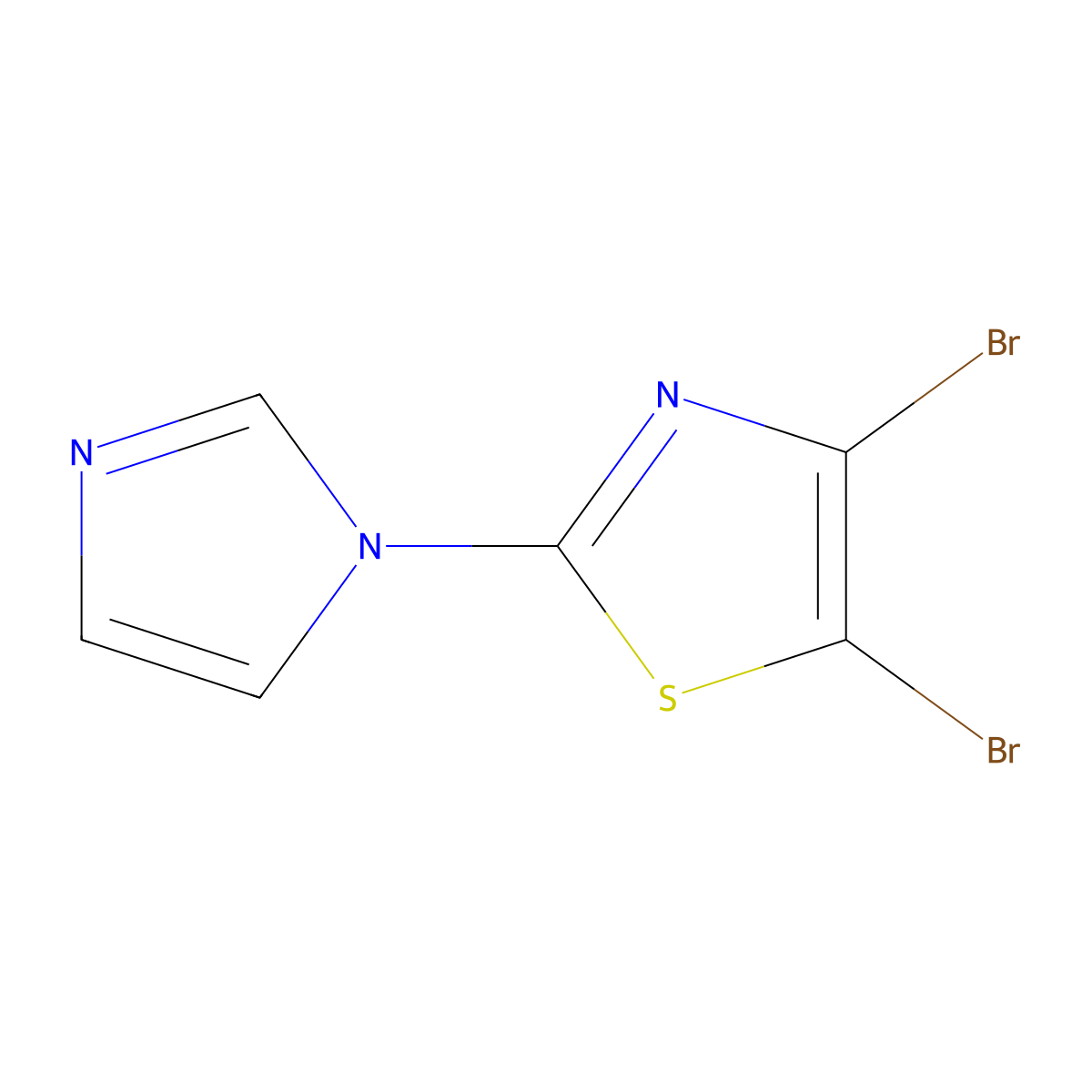 4,5-Dibromo-2-(imidazol-1-yl)thiazole molecular structure, CAS 1314354-47-6