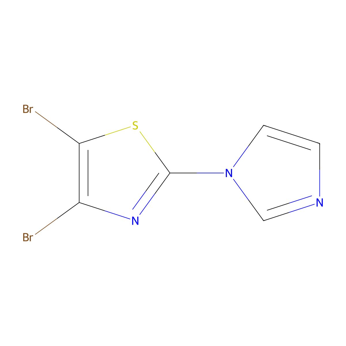 4,5-Dibromo-2-(imidazol-1-yl)thiazole molecular structure, CAS 1314354-47-6