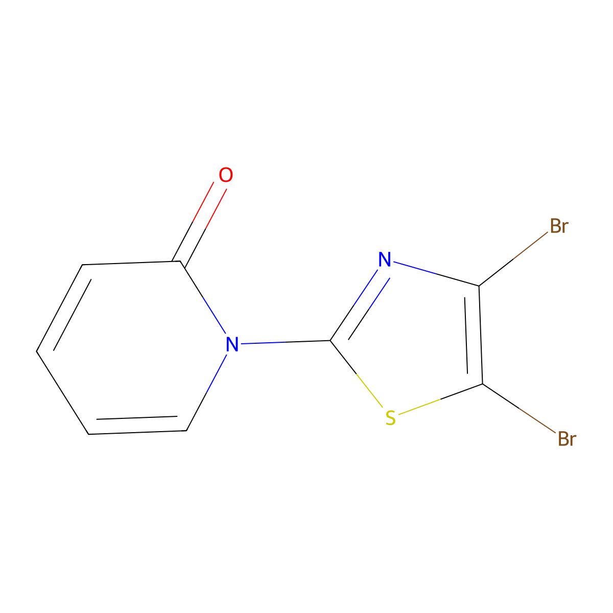 4,5-Dibromo-2-(1H-pyridin-2-one)thiazole molecular structure, CAS 1314354-49-8