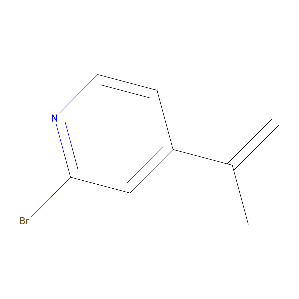 2-Bromo-4-(iso-propenyl)pyridine molecular structure, CAS 1314354-57-8