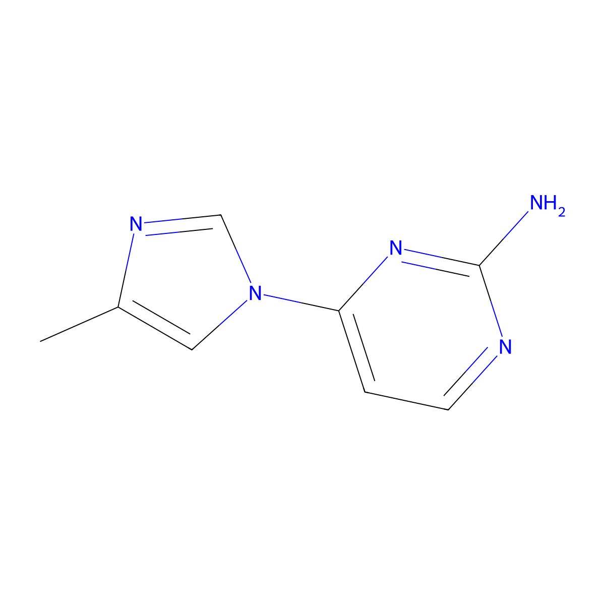 2-Amino-4-(4-methylimidazol-1-yl)pyrimidine molecular structure, CAS 1314354-65-8