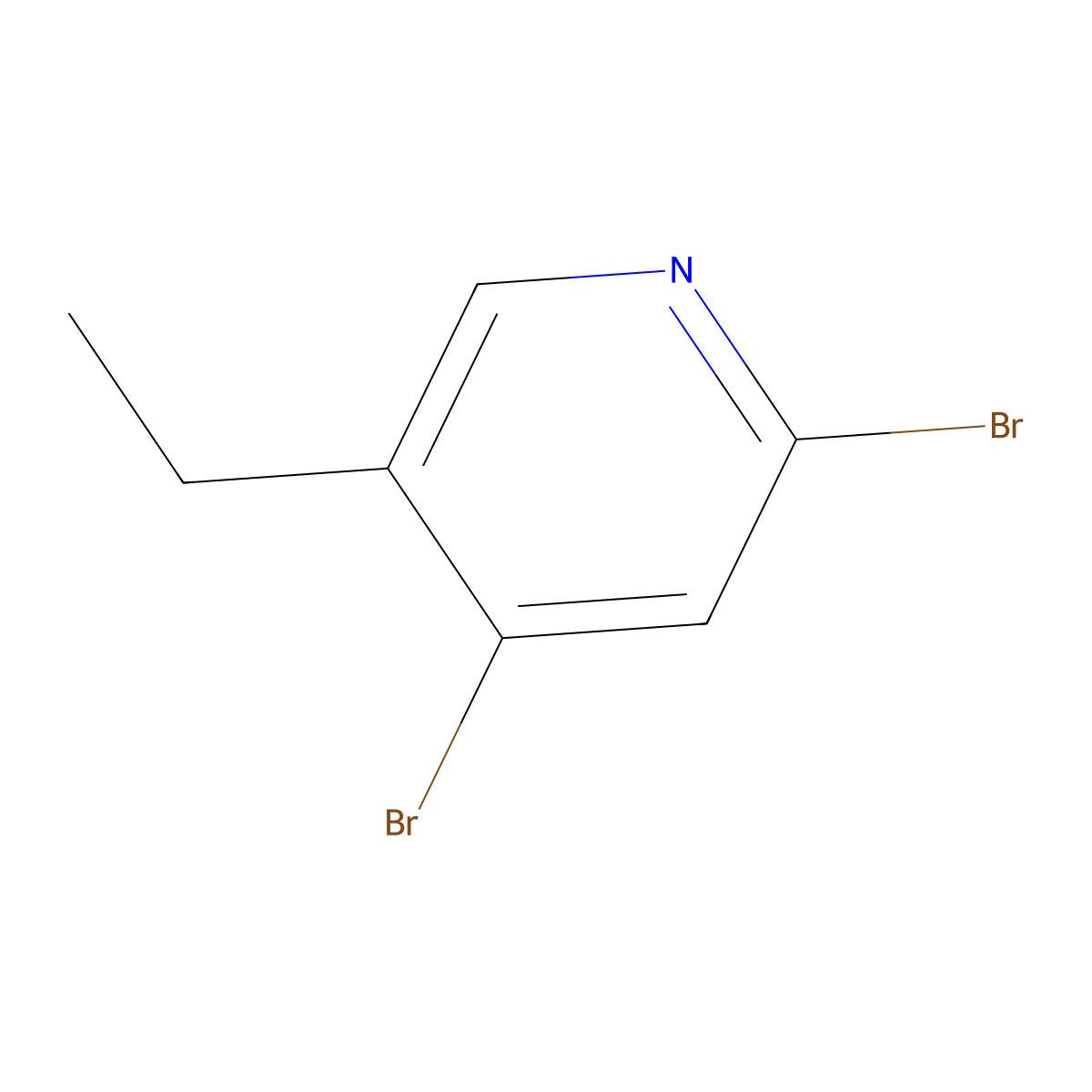 2,4-Dibromo-5-ethylpyridine molecular structure, CAS 1314354-70-5