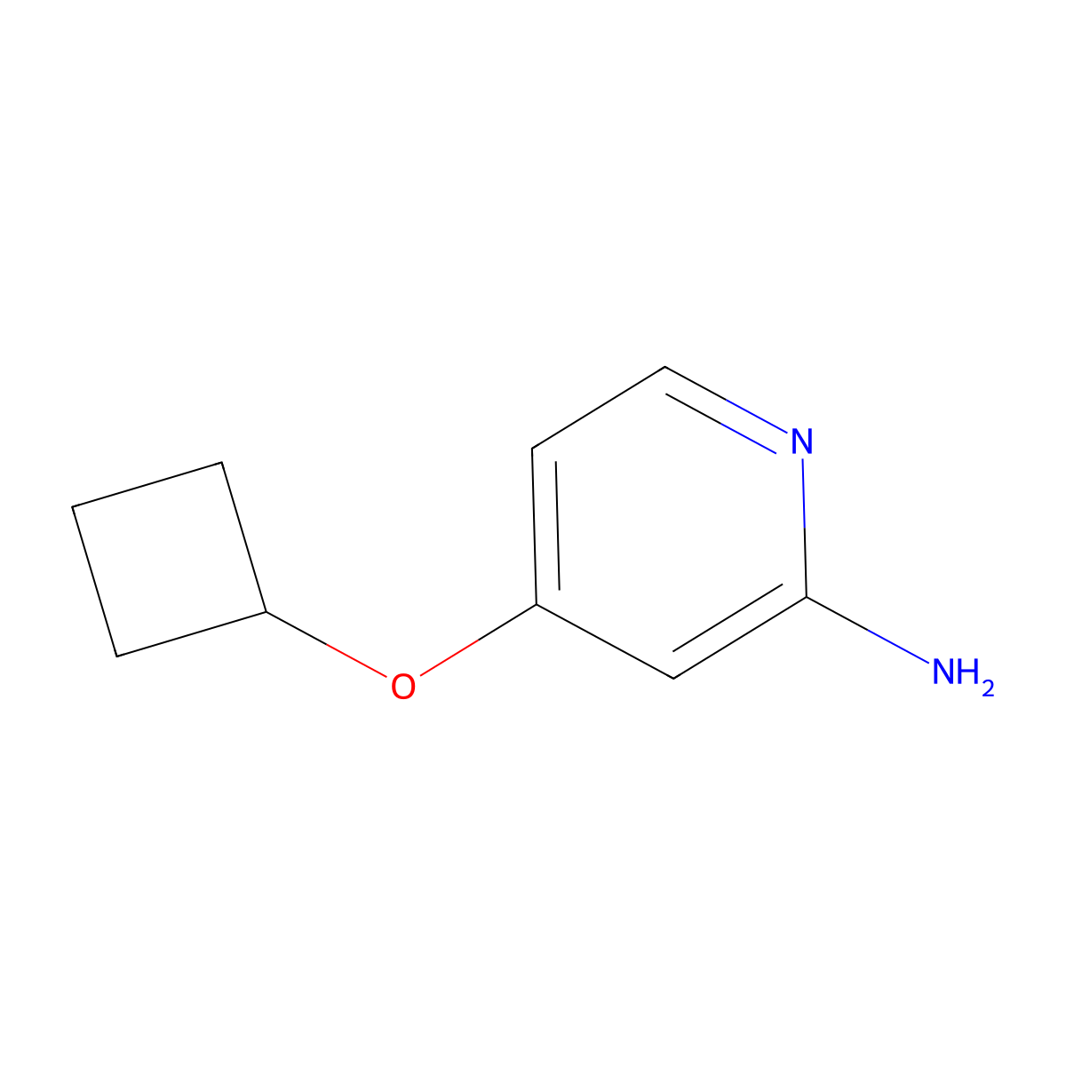 2-Amino-4-(cyclobutoxy)pyridine molecular structure, CAS 1314354-74-9