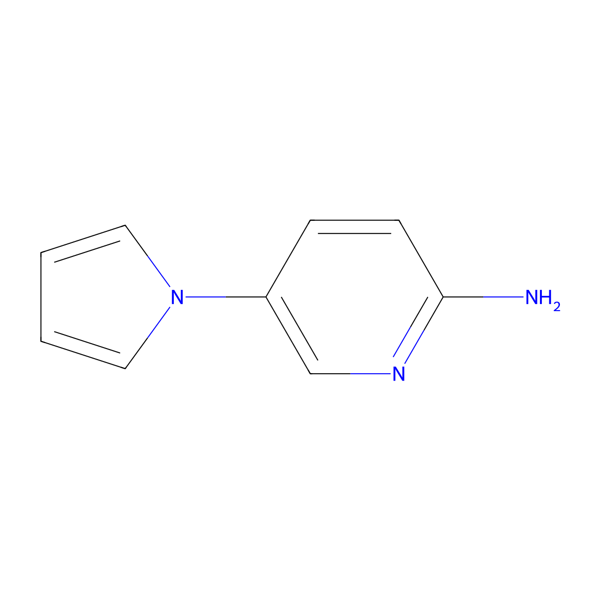 5-(1H-Pyrrol-1-yl)pyridin-2-amine molecular structure, CAS 1314354-77-2