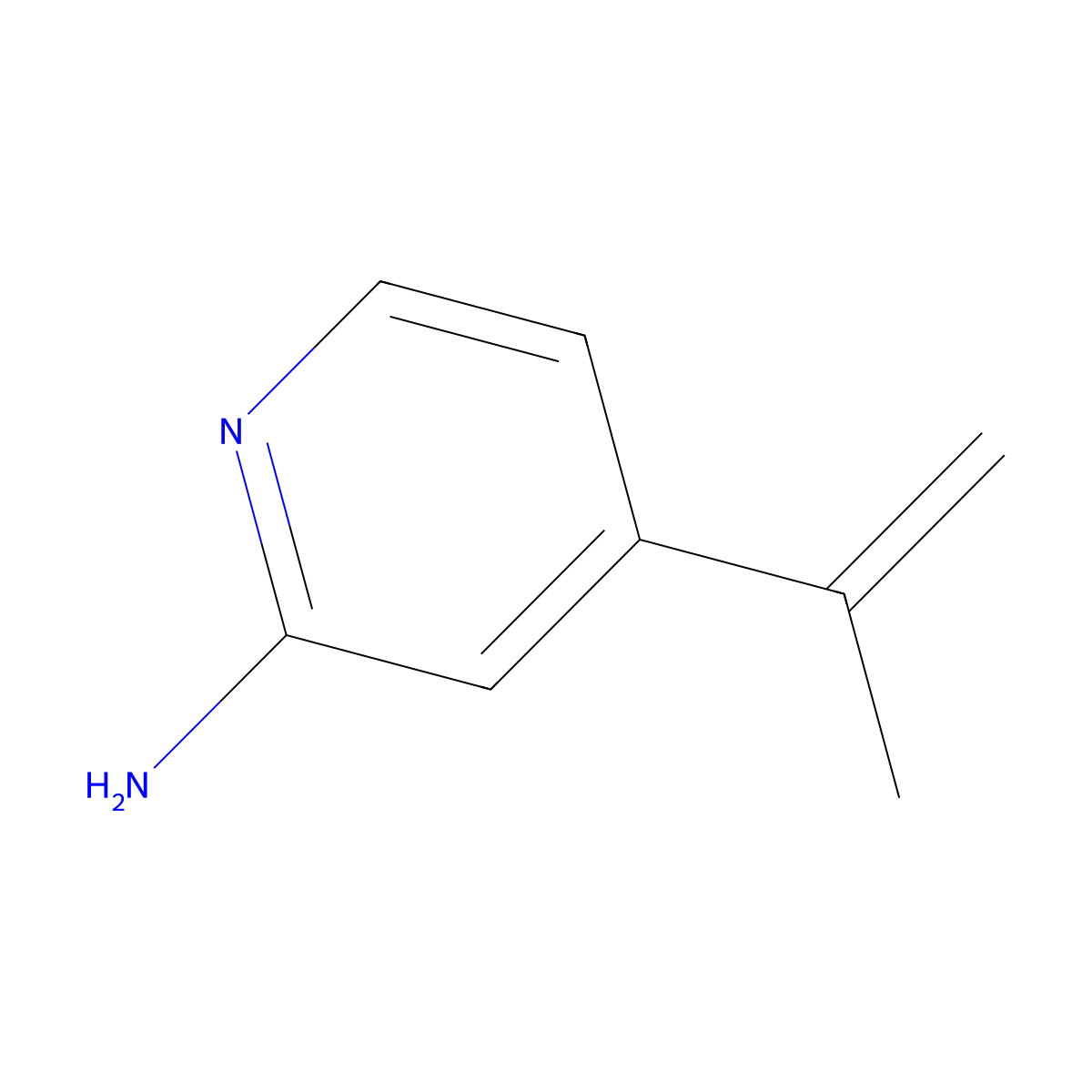 2-Amino-4-(iso-propenyl)pyridine molecular structure, CAS 1314354-79-4