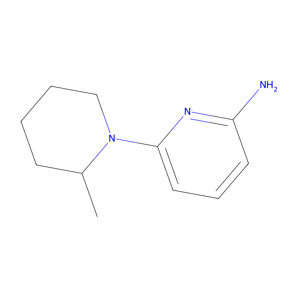 6-(2-Methylpiperidin-1-yl)pyridin-2-amine molecular structure, CAS 1314354-81-8