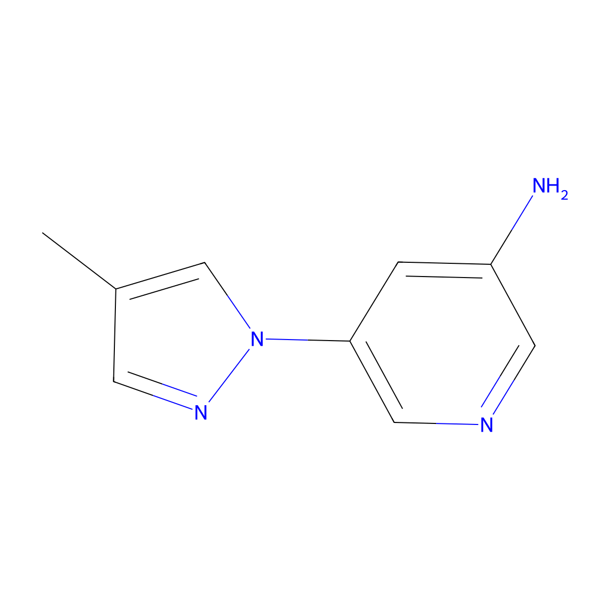 5-(4-Methyl-1H-pyrazol-1-yl)-3-pyridinamine molecular structure, CAS 1314354-84-1