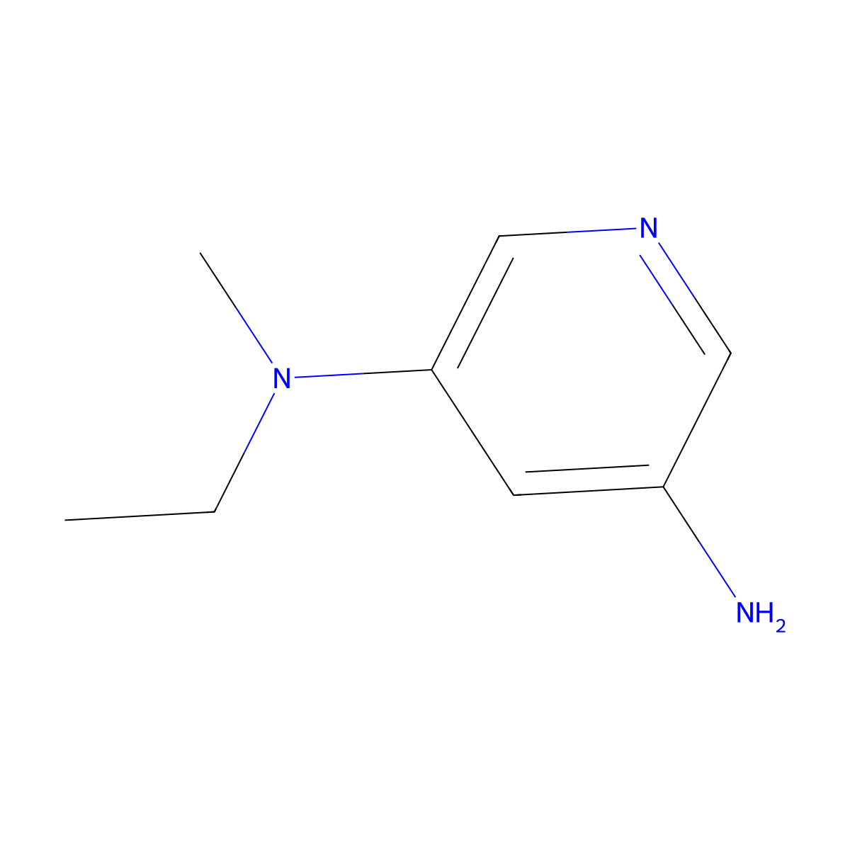 3-Amino-5-(methylethylamino)pyridine molecular structure, CAS 1314354-86-3