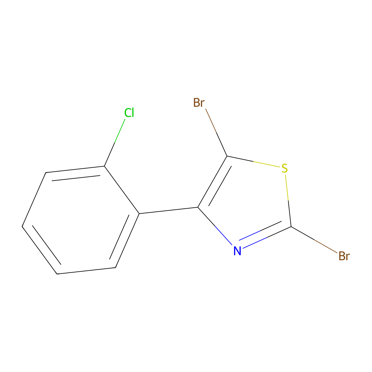 2,5-Dibromo-4-(2-chlorophenyl)thiazole molecular structure, CAS 1314354-88-5