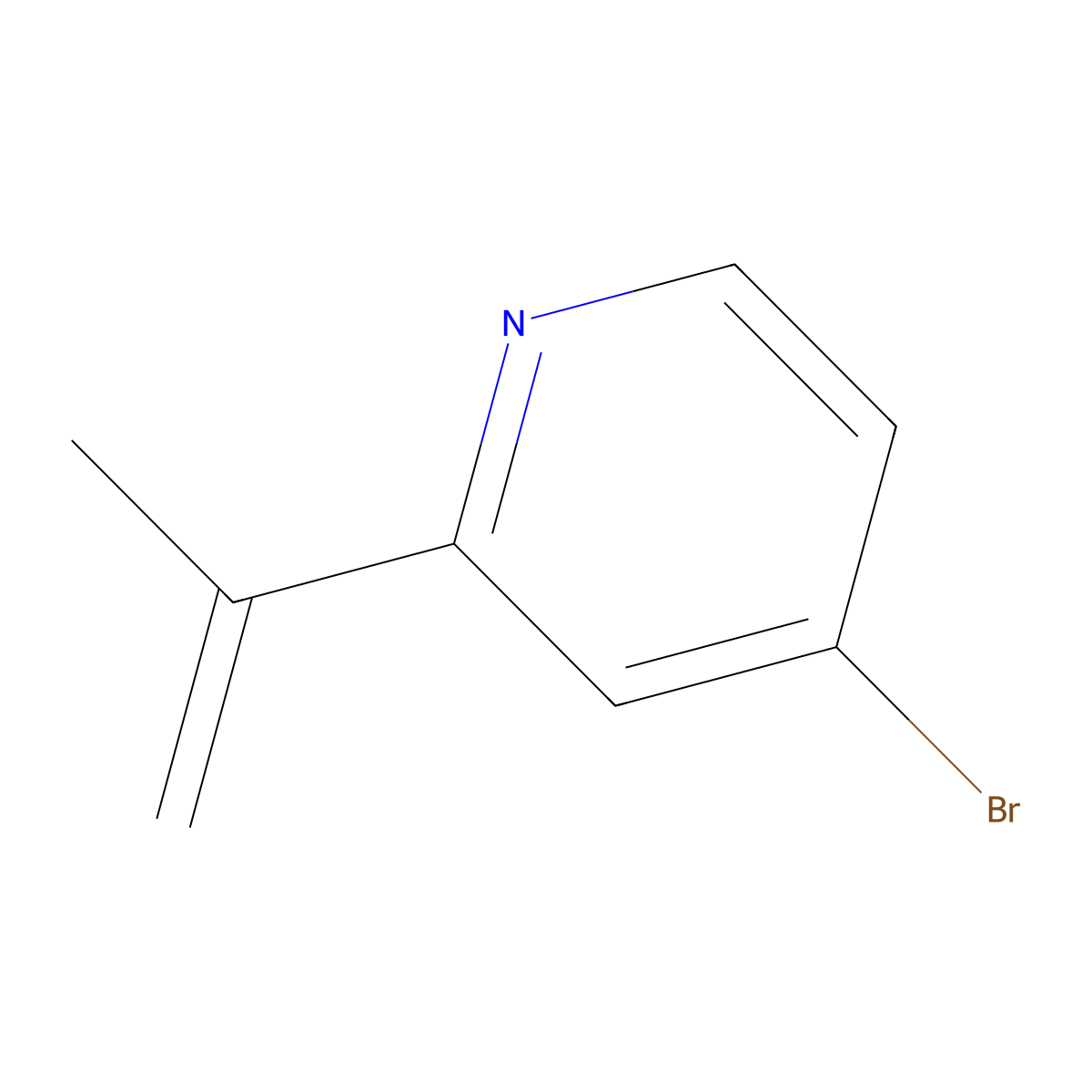 4-Bromo-2-(iso-propenyl)pyridine molecular structure, CAS 1314354-93-2