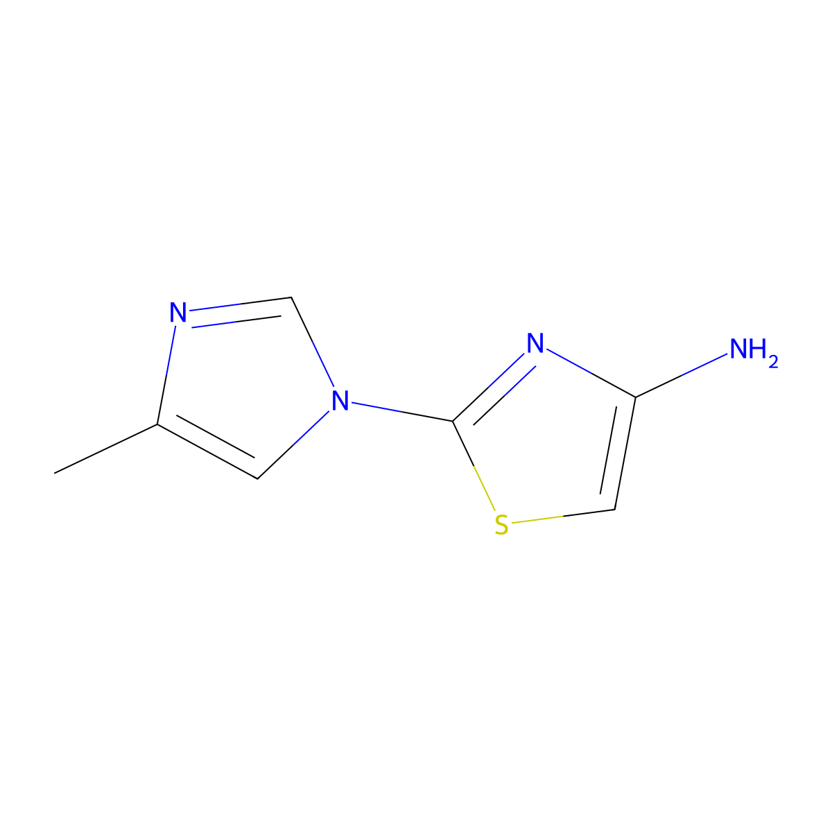 4-Amino-2-(4-methylimidazol-1-yl)thiazole molecular structure, CAS 1314354-94-3