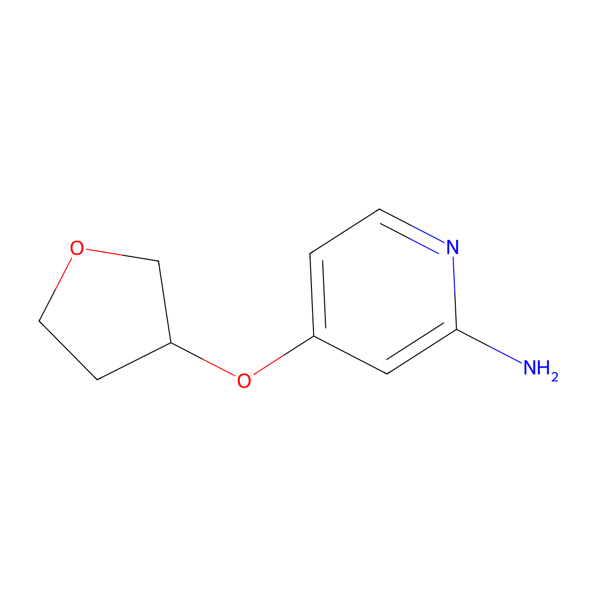 4-((Tetrahydrofuran-3-YL)oxy)pyridin-2-amine molecular structure, CAS 1314354-97-6