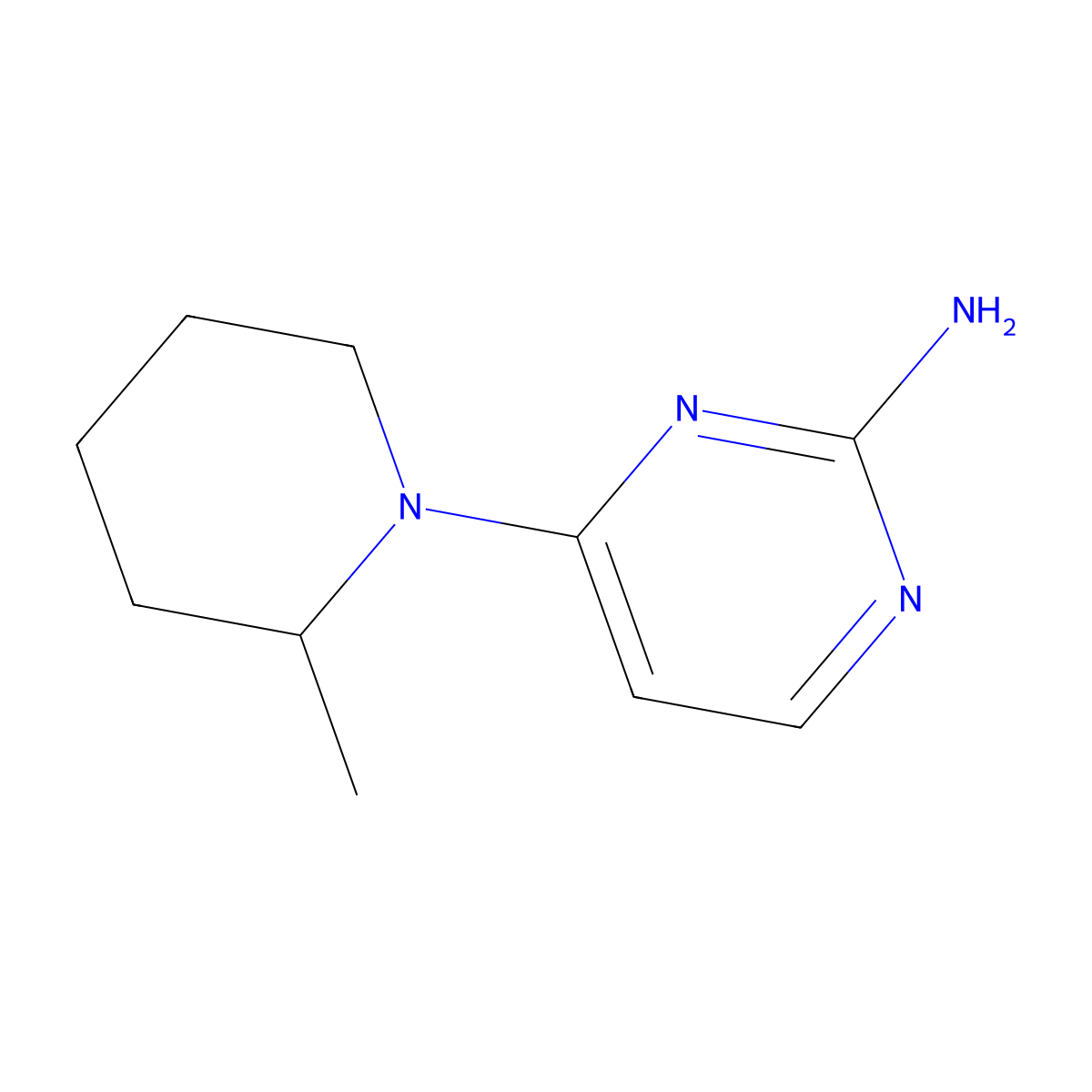 2-Amino-4-(2-methylpiperidino)pyrimidine molecular structure, CAS 1314355-00-4