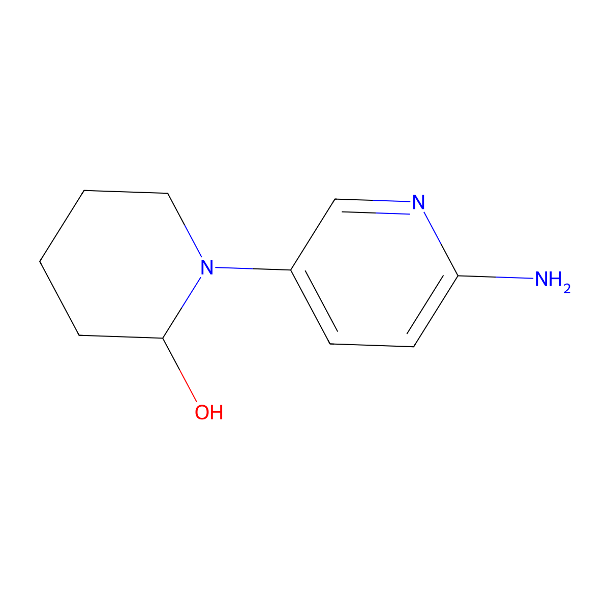 1-(2-Aminopyridin-5-YL)piperidin-2-OL molecular structure, CAS 1314355-01-5