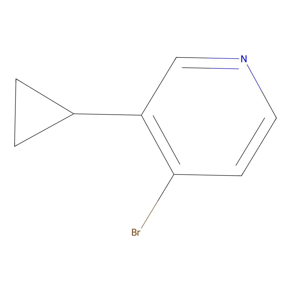 4-Bromo-3-cyclopropylpyridine molecular structure, CAS 1314355-04-8
