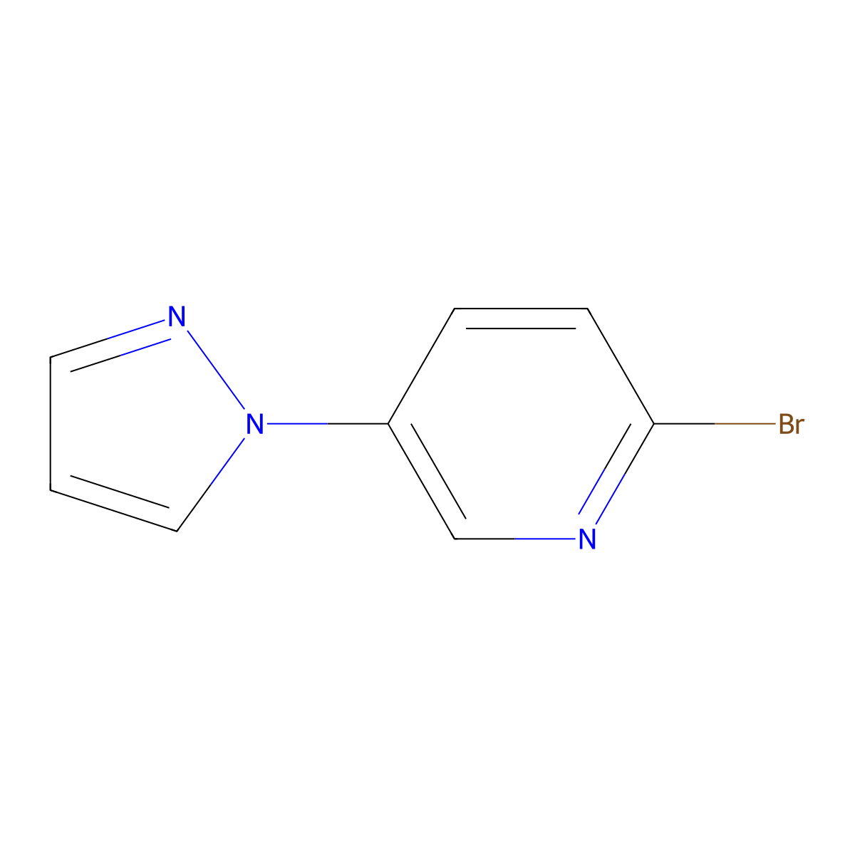 2-Bromo-5-(1h-pyrazol-1-yl)pyridine molecular structure, CAS 1314355-12-8