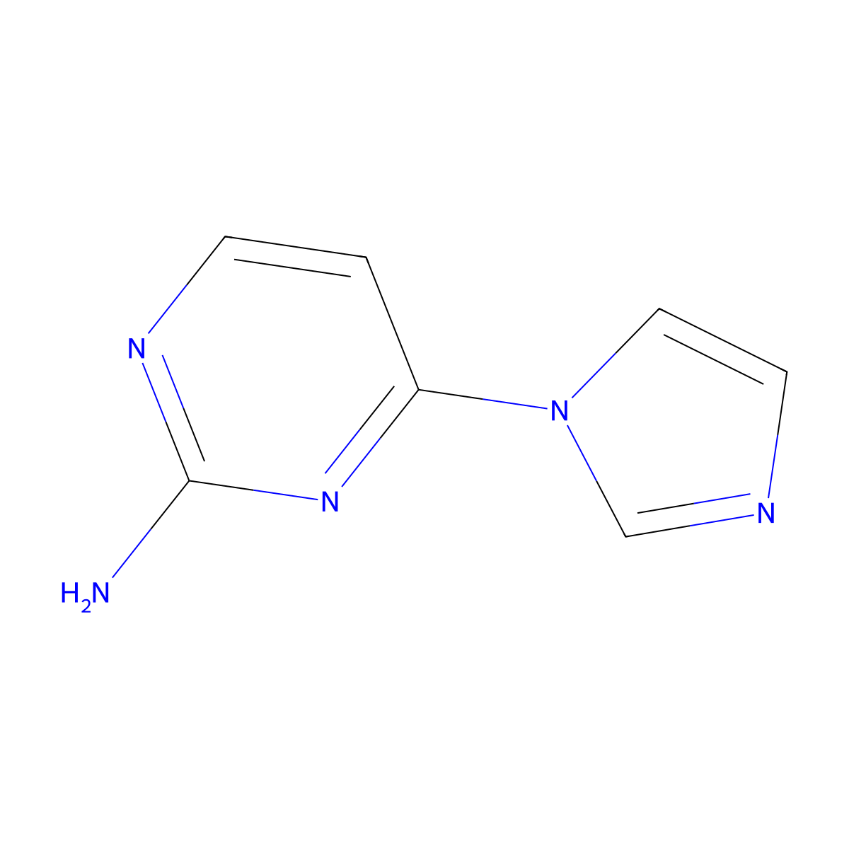 2-Amino-4-(imidazol-1-yl)pyrimidine molecular structure, CAS 1314355-24-2