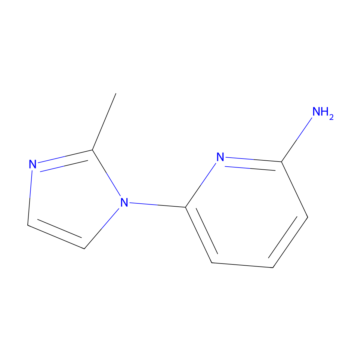 2-Amino-6-(2-methylimidazol-1-YL)pyridine molecular structure, CAS 1314355-30-0
