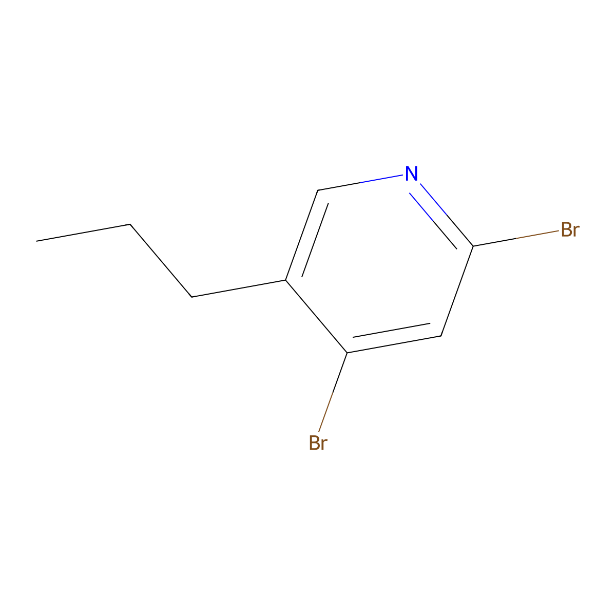 2,4-Dibromo-5-propylpyridine molecular structure, CAS 1314355-34-4